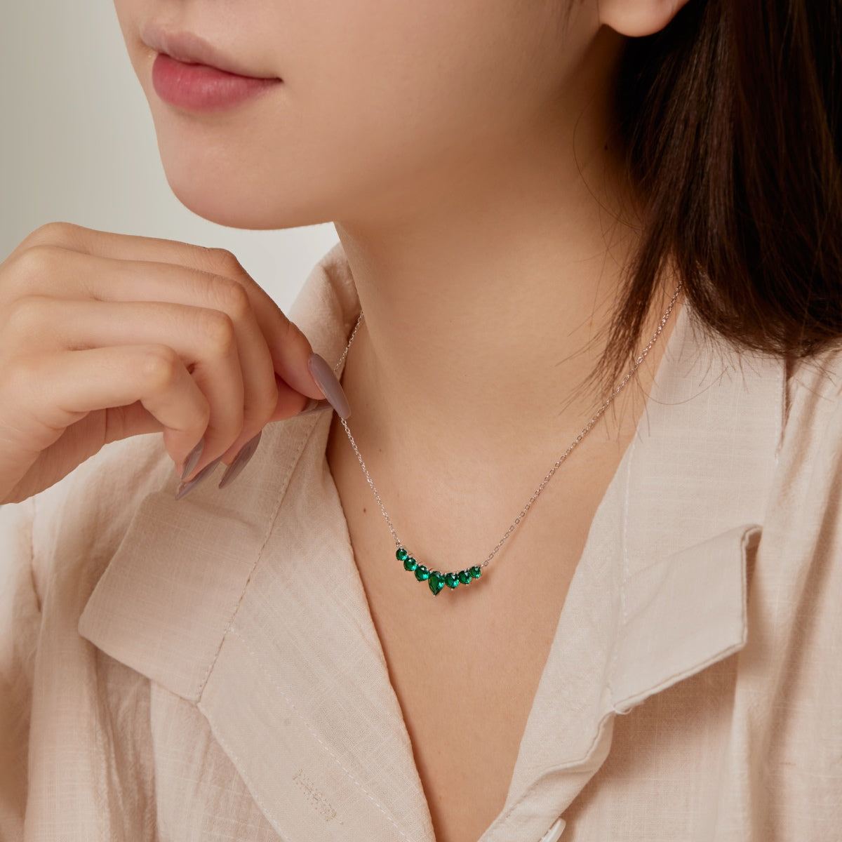 [Lumi Jewelry]Dainty Colorful Heart Necklace