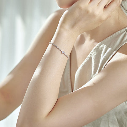 [Lumi Jewelry]0.5 Carat Elegant Romantic Heart Shape Lover Bracelet