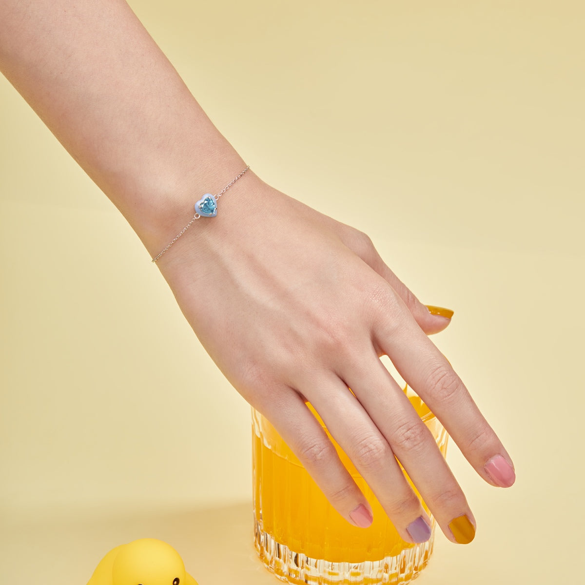 [Lumi Jewelry]Sparkling Romantic Heart Shape Lover Bracelet