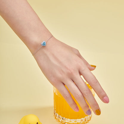 [Lumi Jewelry]Sparkling Romantic Heart Shape Lover Bracelet