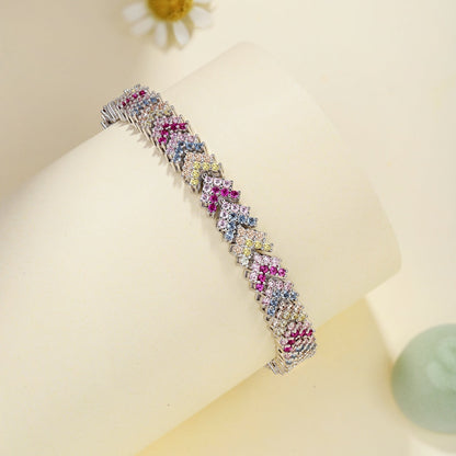 [Lumi Jewelry]Ornate Sparkling Round Cut Party Bracelet