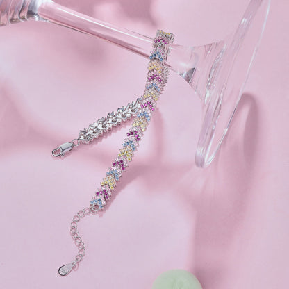 [Lumi Jewelry]Ornate Sparkling Round Cut Party Bracelet