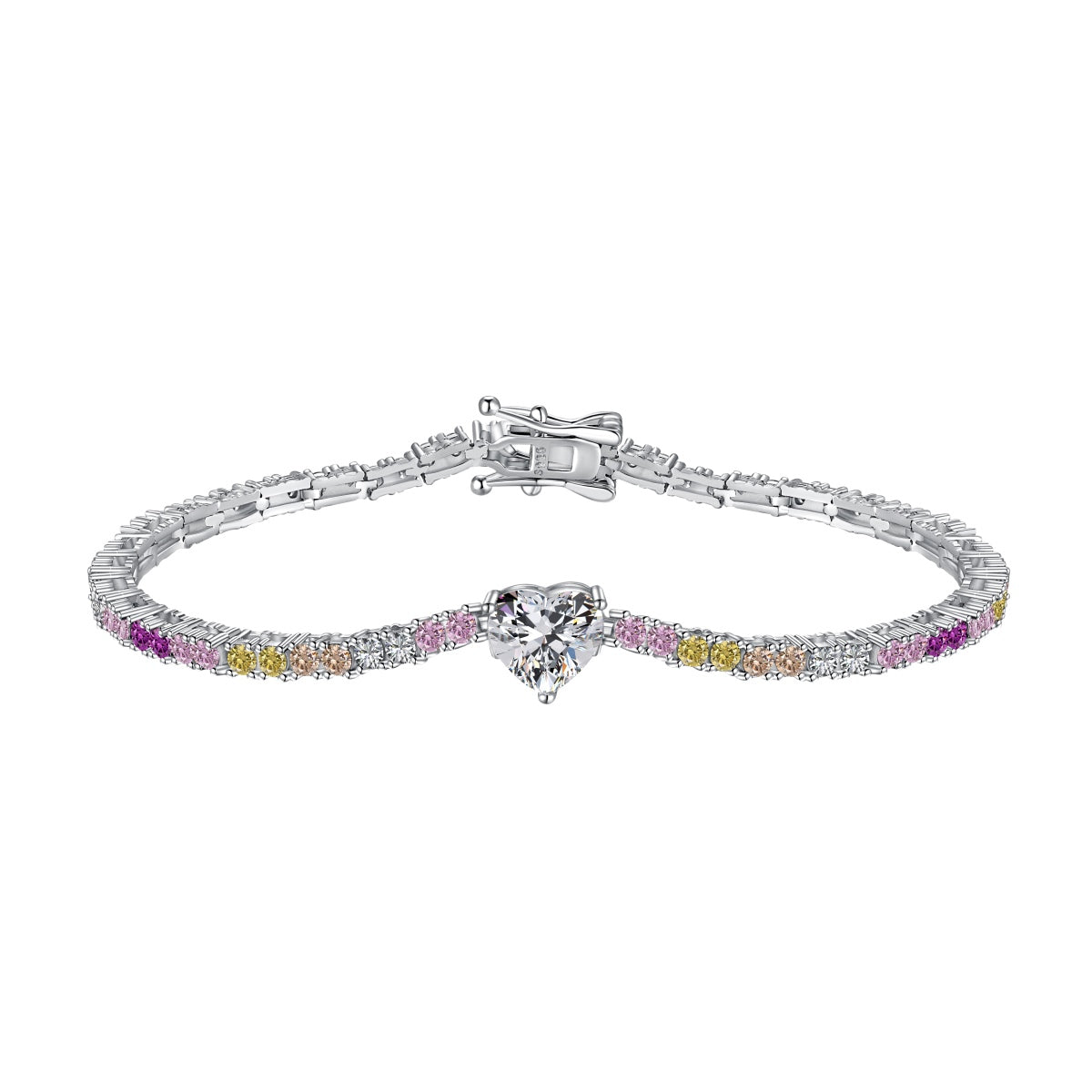 [Lumi Jewelry]Delicate Romantic Heart Shape Lover Bracelet