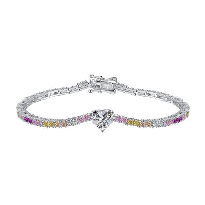 [Lumi Jewelry]Delicate Romantic Heart Shape Lover Bracelet