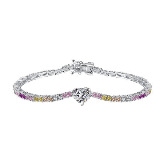 [Lumi Jewelry]Delicate Romantic Heart Shape Lover Bracelet