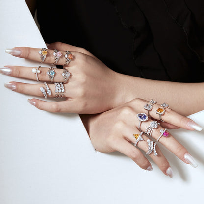 [Lumi Jewelry]Unique Vivid Snake Shape Daily Ring