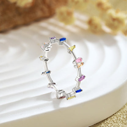 [Lumi Jewelry]Unique Trapezoid Cut Daily Ring