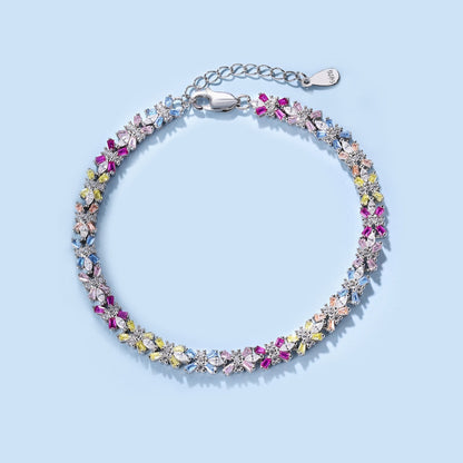 [Lumi Jewelry]Radiant Colorful Emerald Cut Party Bracelet