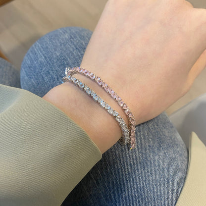 [Lumi Jewelry]Dazzling Romantic Heart Shape Lover Bracelet