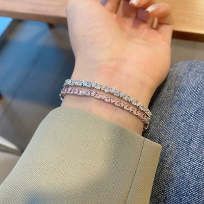 [Lumi Jewelry]Dazzling Romantic Heart Shape Lover Bracelet