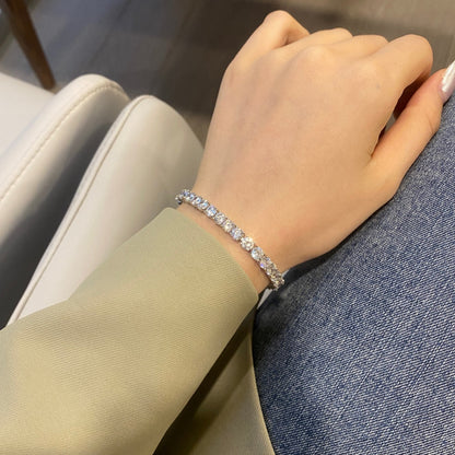 [Lumi Jewelry]Ornate Sparkling Round Cut Wedding Bracelet