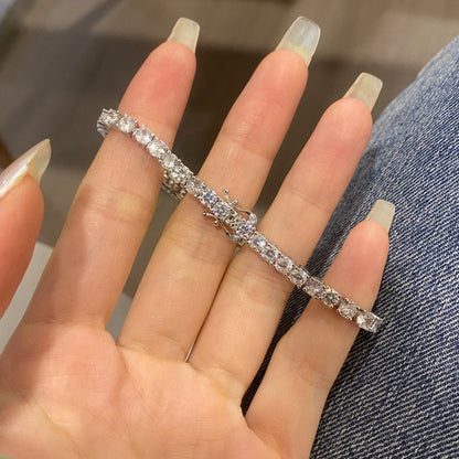 [Lumi Jewelry]Luxurious Ornate Round Cut Tennis Bracelet