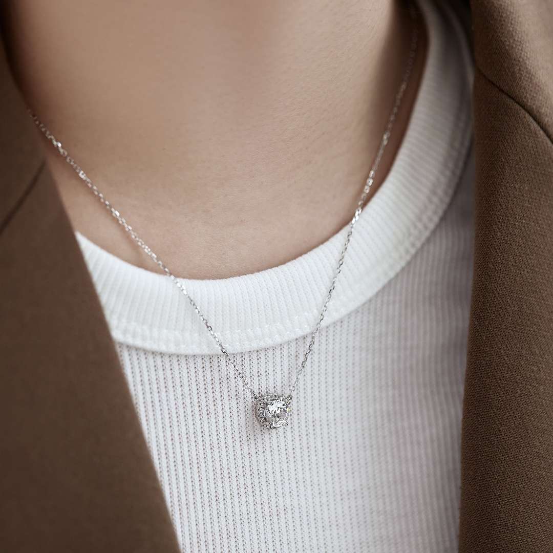 [Lumi Jewelry]Luxurious Round Cut Necklace