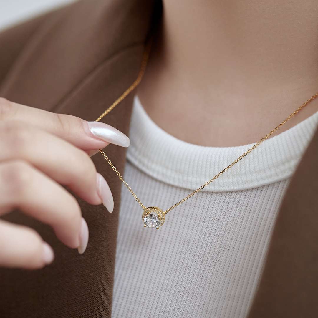 [Lumi Jewelry]Luxurious Round Cut Necklace