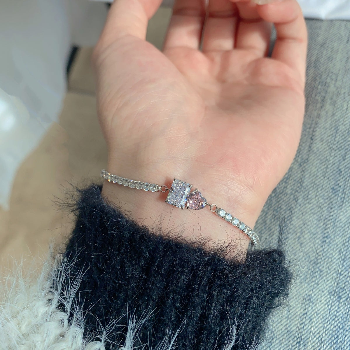 [Lumi Jewelry]Dazzling Unique Multi Shape Lover Bracelet