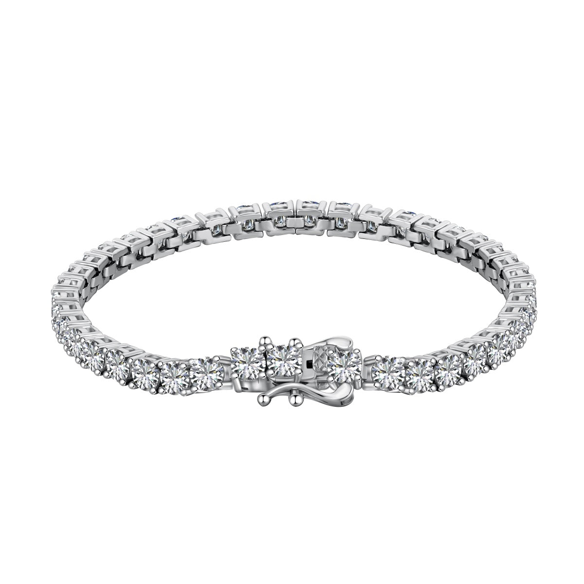 [Lumi Jewelry]Luxurious Ornate Round Cut Tennis Bracelet