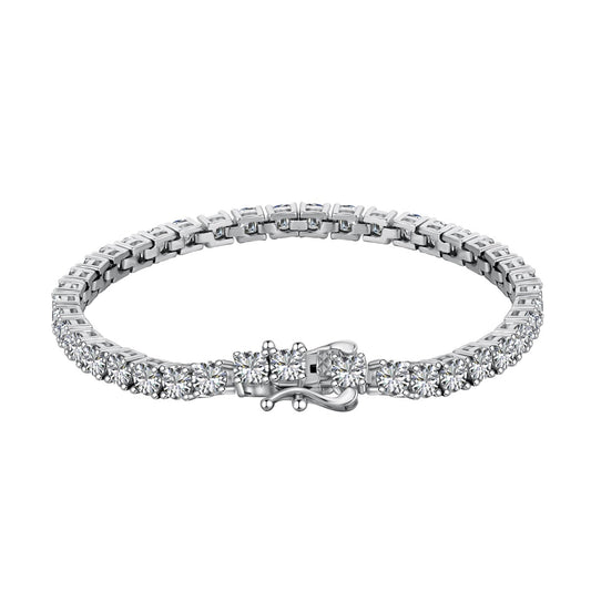 [Lumi Jewelry]Luxurious Ornate Round Cut Tennis Bracelet