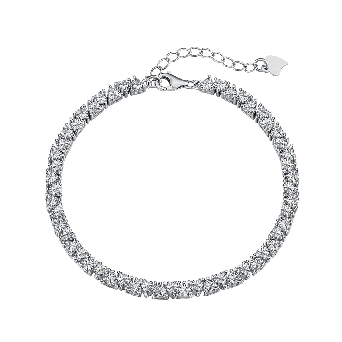 [Lumi Jewelry]Dazzling Romantic Heart Shape Lover Bracelet