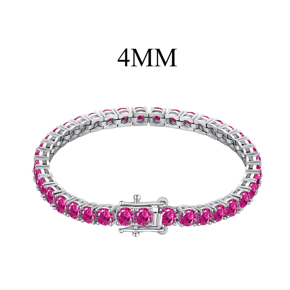 [Lumi Jewelry]Radiant Colorful Round Cut Party Bracelet