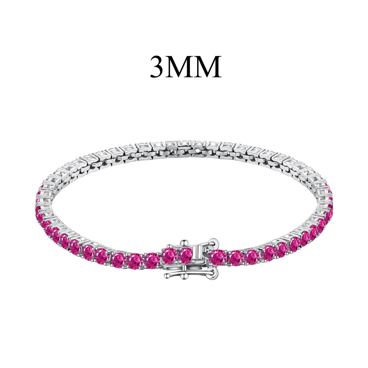[Lumi Jewelry]Radiant Colorful Round Cut Party Bracelet