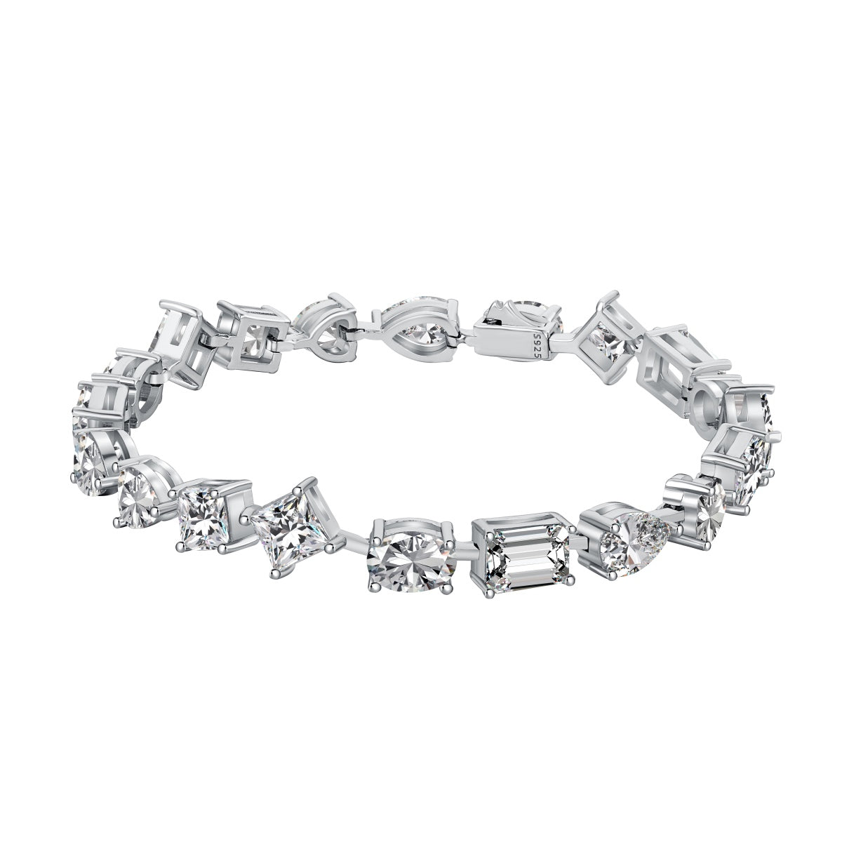 [Lumi Jewelry]Unique Exquisite Multi Cut Daily Bracelet