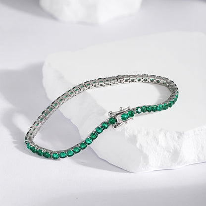 [Lumi Jewelry]Radiant Colorful Round Cut Party Bracelet