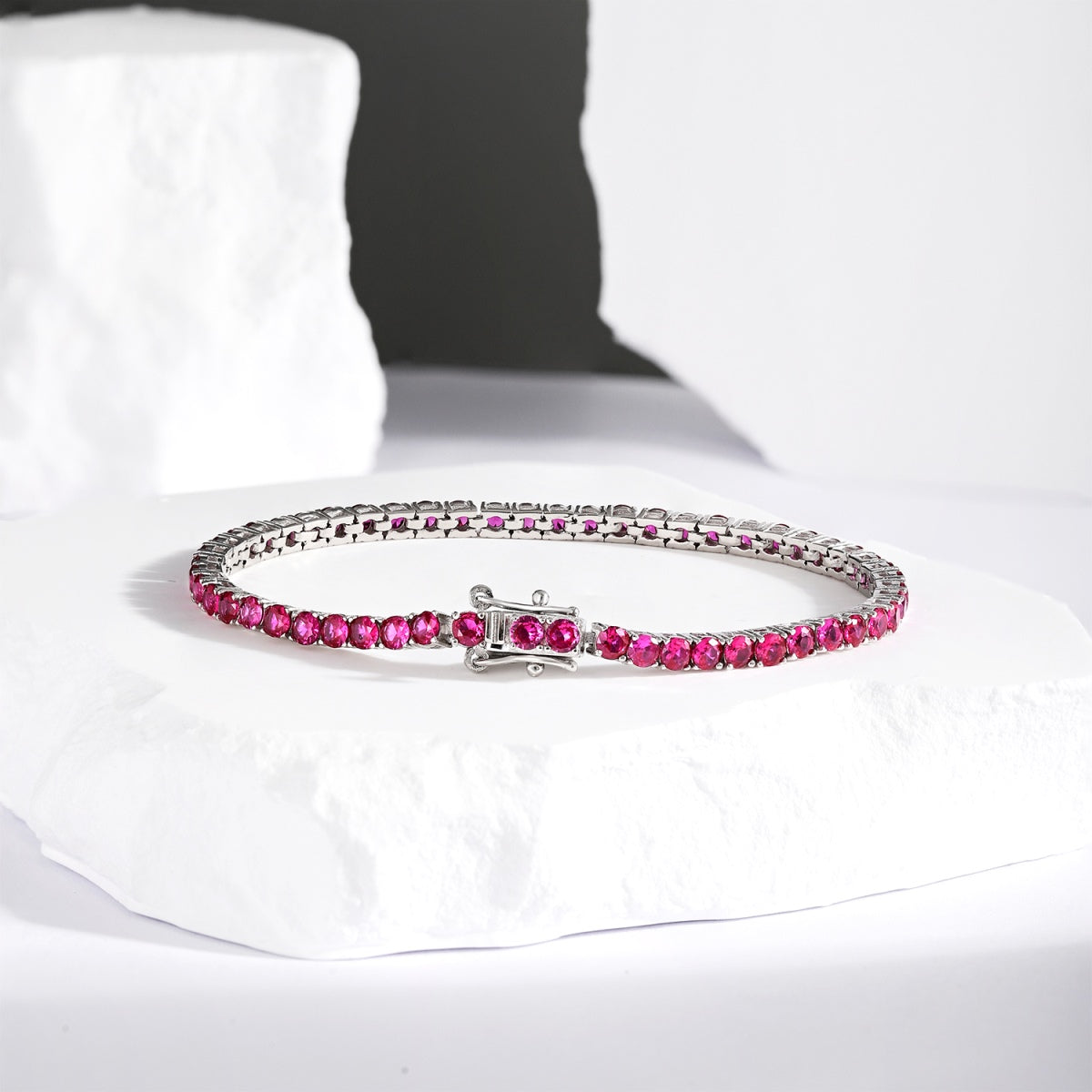 [Lumi Jewelry]Radiant Colorful Round Cut Party Bracelet
