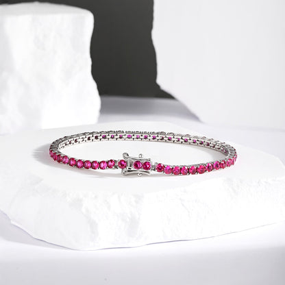 [Lumi Jewelry]Radiant Colorful Round Cut Party Bracelet