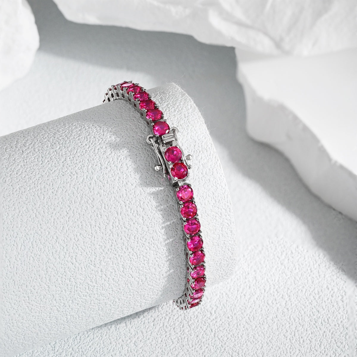 [Lumi Jewelry]Radiant Colorful Round Cut Party Bracelet