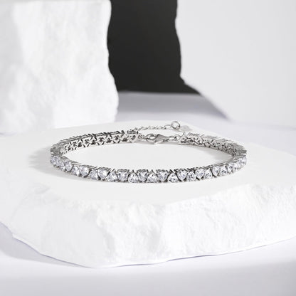 [Lumi Jewelry]Dazzling Romantic Heart Shape Lover Bracelet