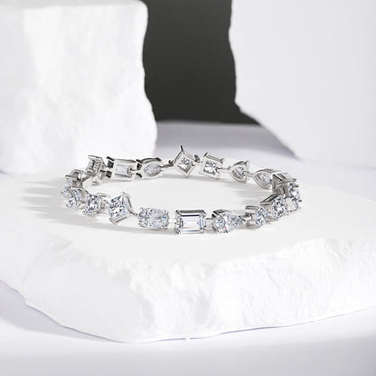 [Lumi Jewelry]Unique Exquisite Multi Cut Daily Bracelet