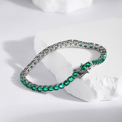 [Lumi Jewelry]Radiant Colorful Round Cut Party Bracelet