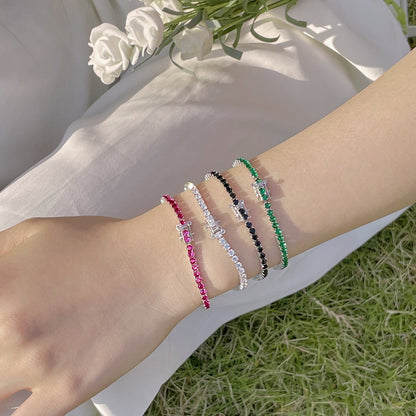 [Lumi Jewelry]Radiant Colorful Round Cut Party Bracelet
