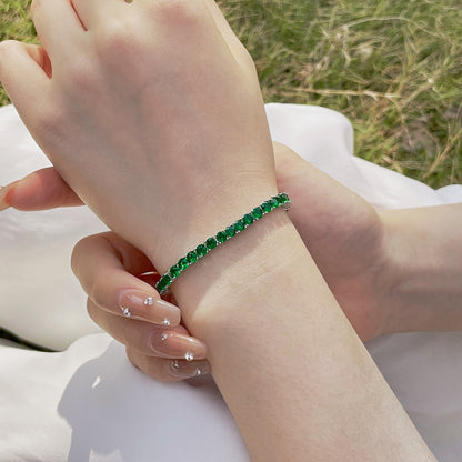 [Lumi Jewelry]Radiant Colorful Round Cut Party Bracelet