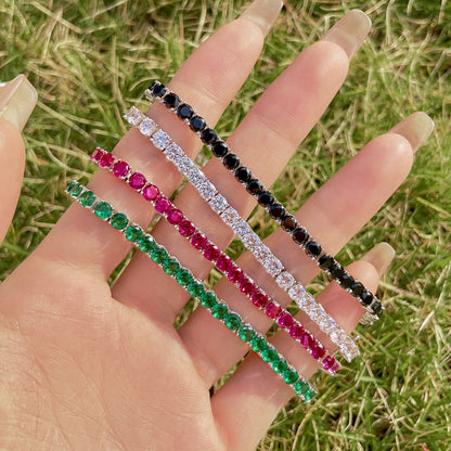 [Lumi Jewelry]Radiant Colorful Round Cut Party Bracelet