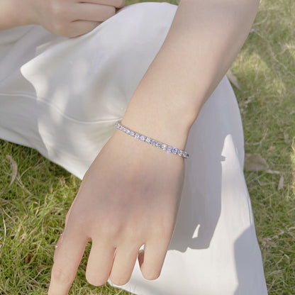 [Lumi Jewelry]Radiant Colorful Round Cut Party Bracelet