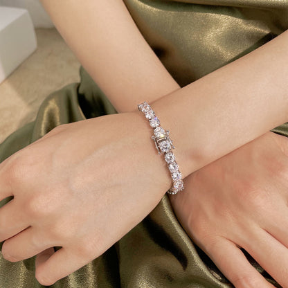 [Lumi Jewelry]0.75 Carat Dazzling Round Cut Wedding Bracelet
