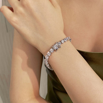 [Lumi Jewelry]0.75 Carat Dazzling Round Cut Wedding Bracelet
