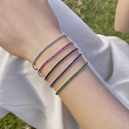 [Lumi Jewelry]Radiant Colorful Round Cut Party Bracelet