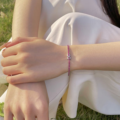 [Lumi Jewelry]Radiant Colorful Round Cut Party Bracelet