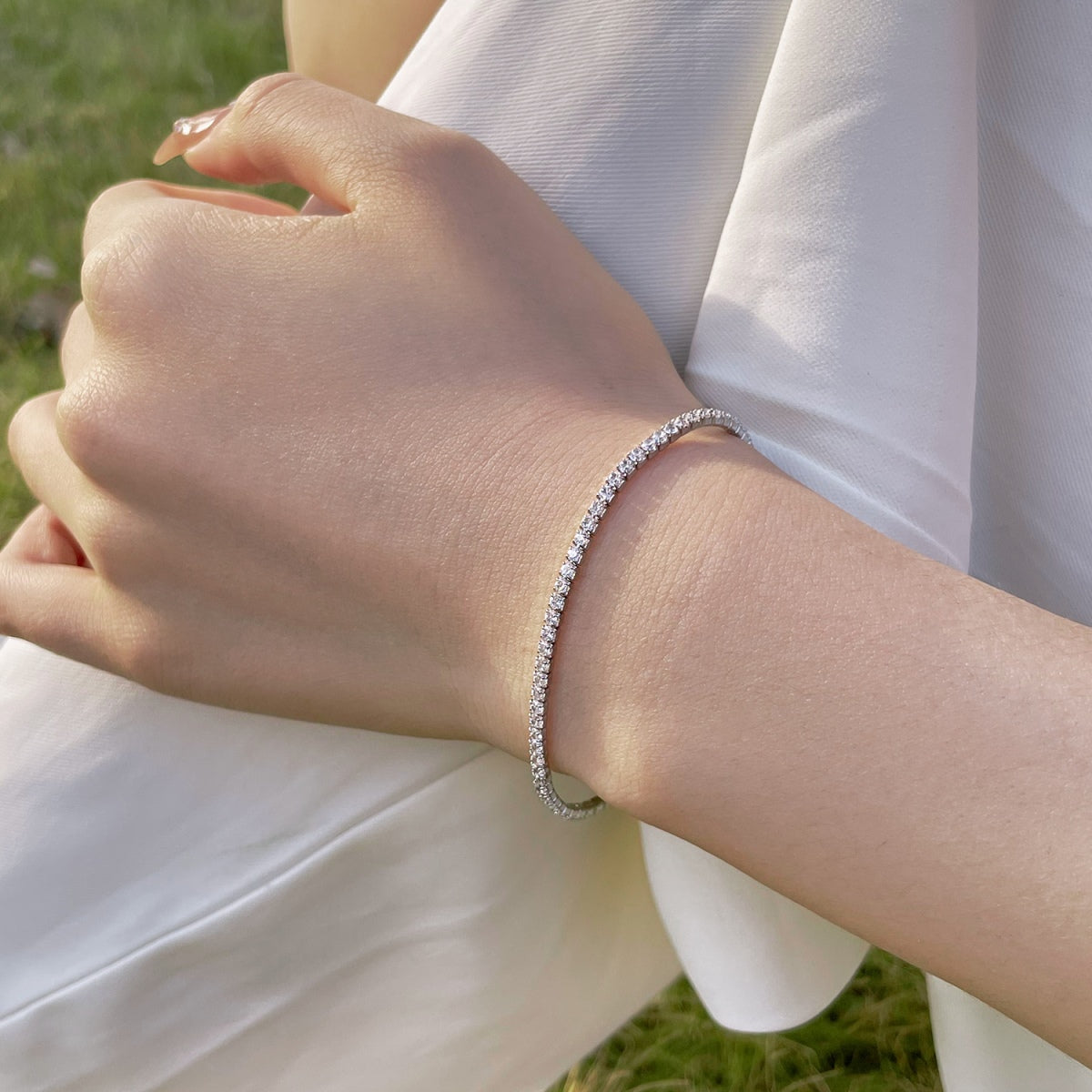 [Lumi Jewelry]Radiant Colorful Round Cut Party Bracelet