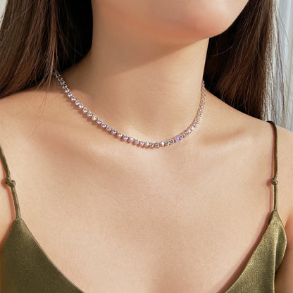 [Lumi Jewelry]Ornate Heart Cut Tennis Necklace