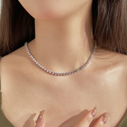 [Lumi Jewelry]Ornate Heart Cut Tennis Necklace