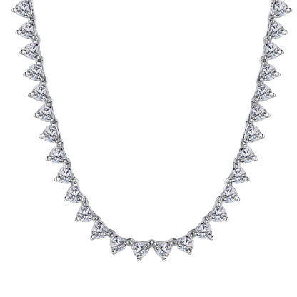 [Lumi Jewelry]Ornate Heart Cut Tennis Necklace