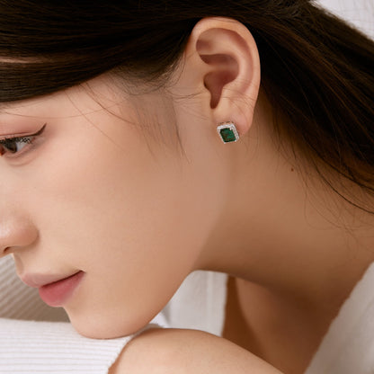 [Lumi Jewelry]Luxurious Dainty Emerald Cut Banquet Earrings