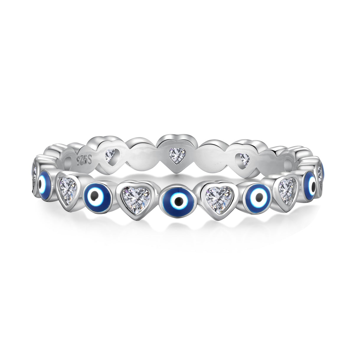 [Lumi Jewelry]Radiant Colorful Round Shape Daily Ring