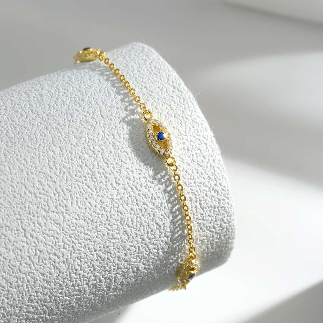 [Lumi Jewelry]Evil Eye Shape Pendent Necklace