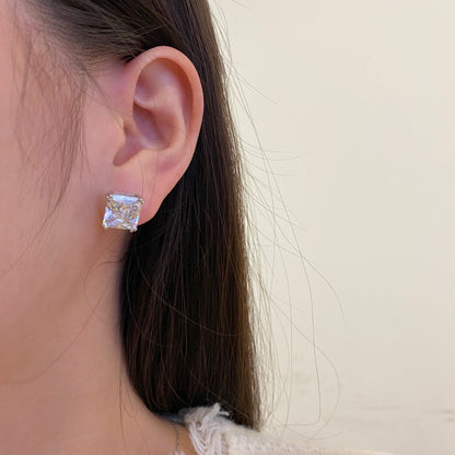 [Lumi Jewelry]Delicate Square Shape Earrings