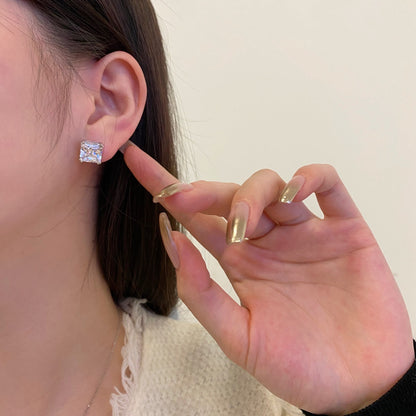 [Lumi Jewelry]Delicate Square Shape Earrings
