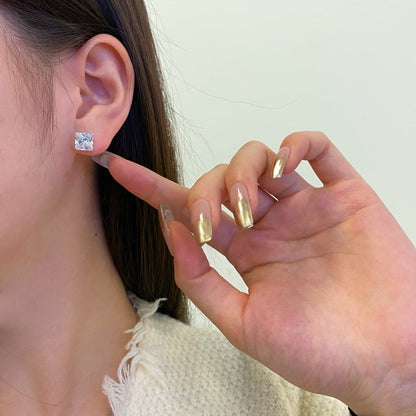 [Lumi Jewelry]Ornate Square Shape Earrings